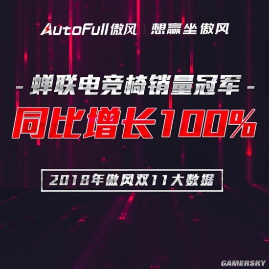 泛亚电竞2018双十一 AutoFull傲风蝉联电竞椅销量第一！(图2)